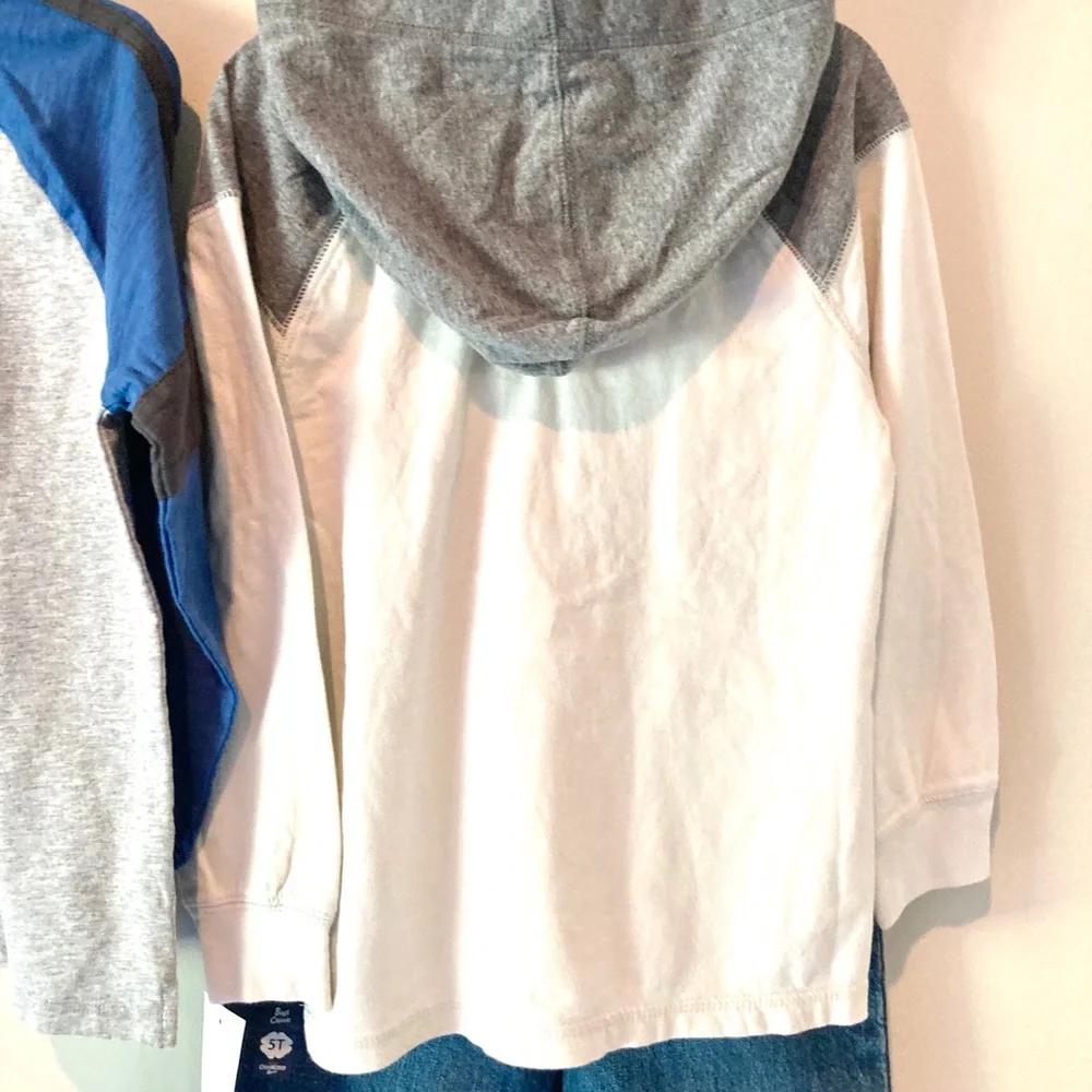 NWT Oshkosh jeans and 2 long sleeve tees Size 5
